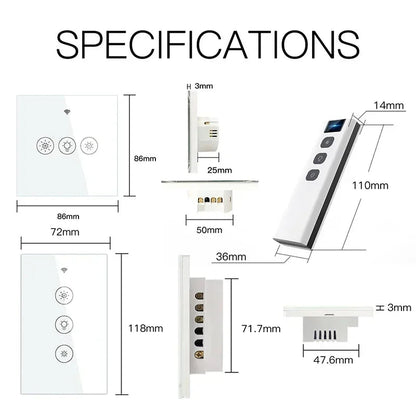 Tuya WiFi RF Smart Light Dimmer Switch 2/3Way Multi-Control Smart Life APP Remote Control Work with Alexa Google Voice Control - Smoothy Home