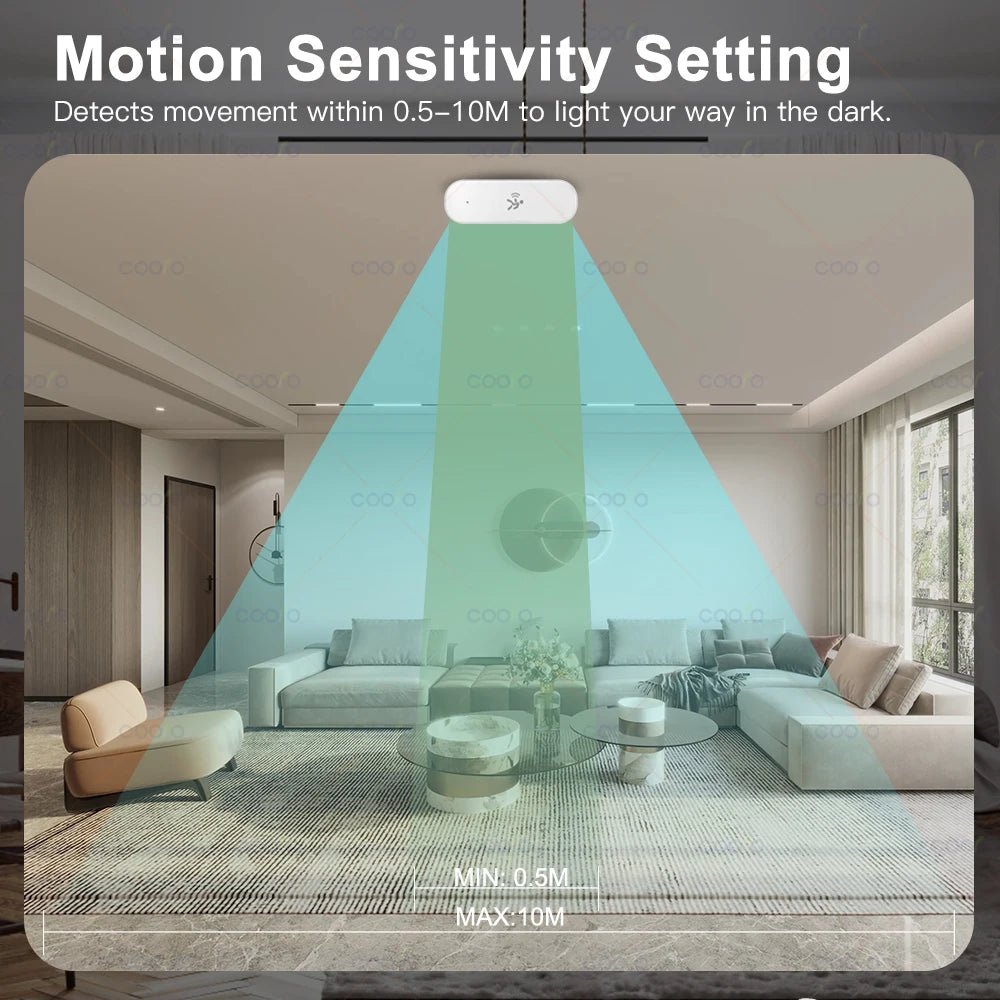 Tuya Zigbee 4 in 1 10G Radar Motion Sensor with Light Lumiance Temperature Humidity Detection for Smart Home Replace PIR Sensor - Smoothy Home