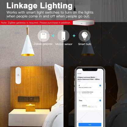 Tuya Zigbee 4 in 1 10G Radar Motion Sensor with Light Lumiance Temperature Humidity Detection for Smart Home Replace PIR Sensor - Smoothy Home