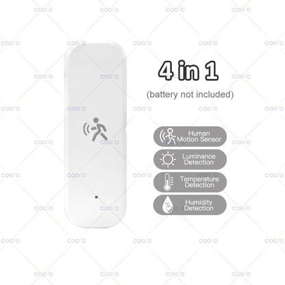 Tuya Zigbee 4 in 1 10G Radar Motion Sensor with Light Lumiance Temperature Humidity Detection for Smart Home Replace PIR Sensor - Smoothy Home