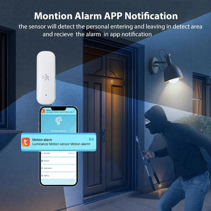 Tuya Zigbee 4 in 1 10G Radar Motion Sensor with Light Lumiance Temperature Humidity Detection for Smart Home Replace PIR Sensor - Smoothy Home
