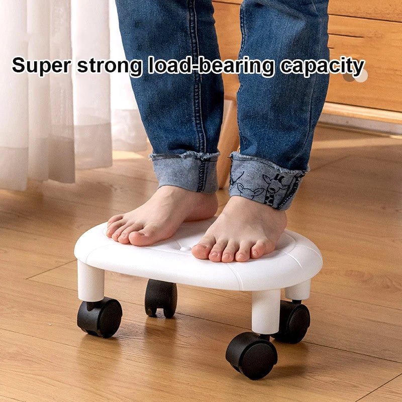 Universal Wheel Stool for Household Use Pulley Low Stool Seat with Wheels CHILDREN'S Multi-functional Stool, round Stool - Smoothy Home
