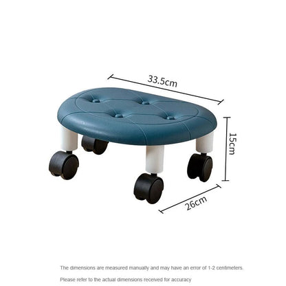 Universal Wheel Stool for Household Use Pulley Low Stool Seat with Wheels CHILDREN'S Multi-functional Stool, round Stool - Smoothy Home