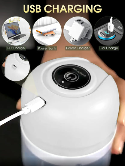 USB Charging Meat Grinder 1200mAh Vegetable Chopper 250ml Three-Blade Head & 100ml Two-Blade Head Electric Mini Garlic - Smoothy Home