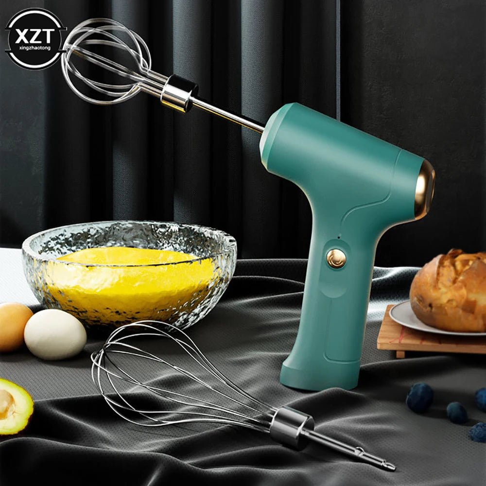 USB Wireless Electric Whisk Cake Baking Cream Whisk Kitchen Tools Handheld Rechargeable Mixing Machine Electric Food Mixer - Smoothy Home