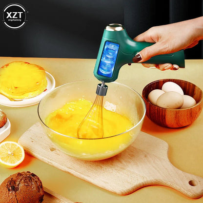 USB Wireless Electric Whisk Cake Baking Cream Whisk Kitchen Tools Handheld Rechargeable Mixing Machine Electric Food Mixer - Smoothy Home