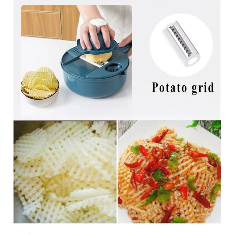 Vegetable Cutter Multi-Functional Potatoes Manually Cut Shred Slicer Grater Kitchenware Acceesories Tools - Smoothy Home