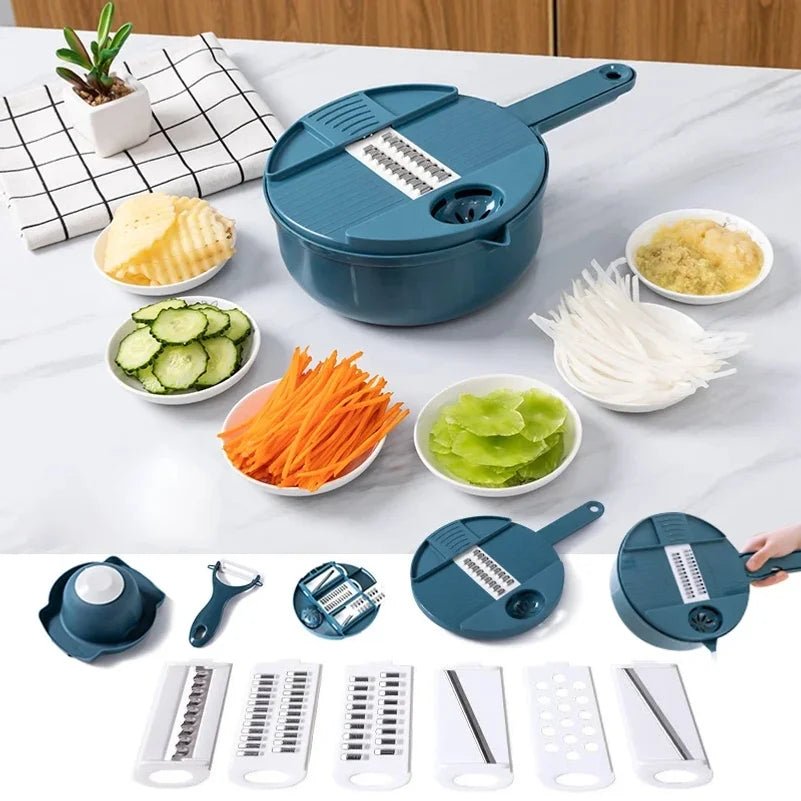Vegetable Cutter Multi-Functional Potatoes Manually Cut Shred Slicer Grater Kitchenware Acceesories Tools - Smoothy Home