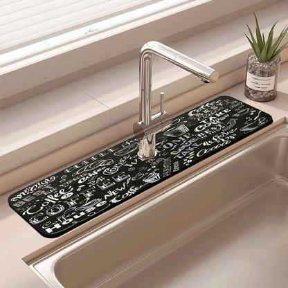 VIKAMA Luxury-Style Kitchen Faucet Water Absorption Pad Quick-Dry Handwashing Basin Sink Splash-proof Pad Home Decoration - Smoothy Home