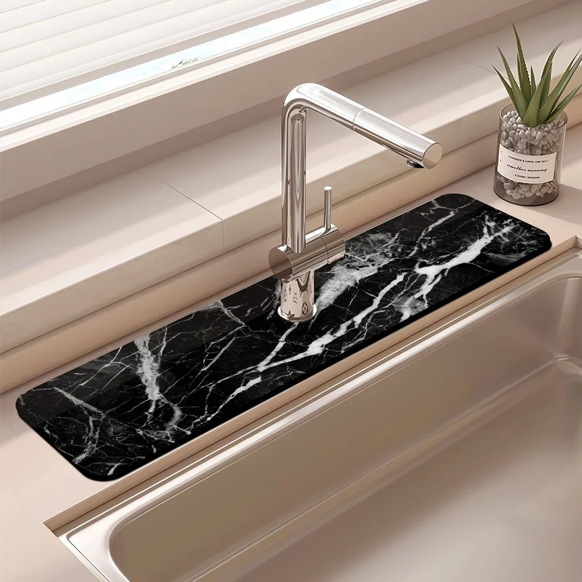 VIKAMA Luxury-Style Kitchen Faucet Water Absorption Pad Quick-Dry Handwashing Basin Sink Splash-proof Pad Home Decoration - Smoothy Home