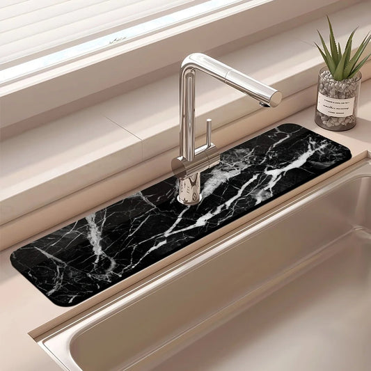 VIKAMA Luxury-Style Kitchen Faucet Water Absorption Pad Quick-Dry Handwashing Basin Sink Splash-proof Pad Home Decoration - Smoothy Home
