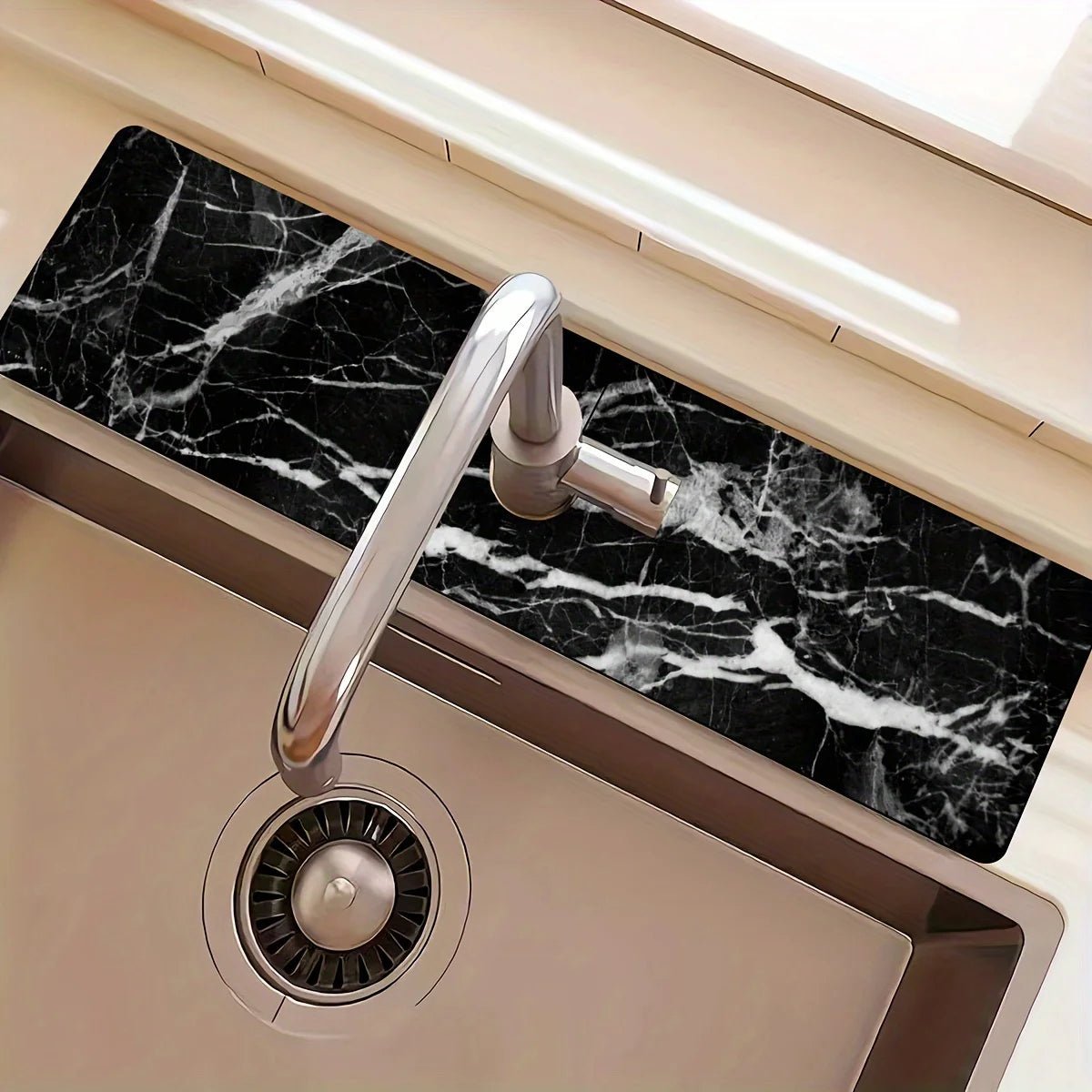 VIKAMA Luxury-Style Kitchen Faucet Water Absorption Pad Quick-Dry Handwashing Basin Sink Splash-proof Pad Home Decoration - Smoothy Home