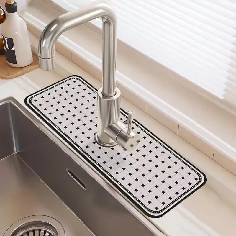 VIKAMA Luxury-Style Kitchen Faucet Water Absorption Pad Quick-Dry Handwashing Basin Sink Splash-proof Pad Home Decoration - Smoothy Home