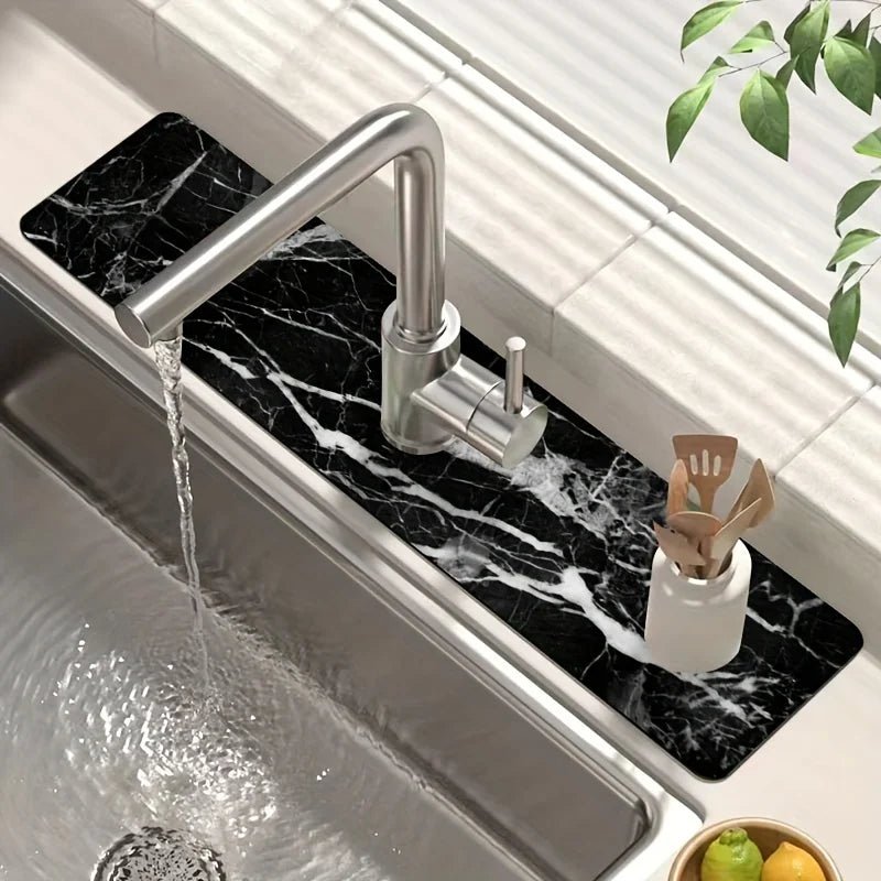 VIKAMA Luxury-Style Kitchen Faucet Water Absorption Pad Quick-Dry Handwashing Basin Sink Splash-proof Pad Home Decoration - Smoothy Home