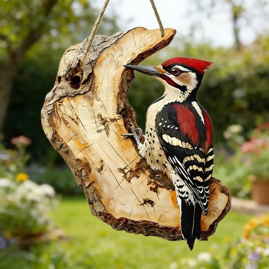 Vintage Wooden Bird Sign Handmade Boxwood Robin Wall Decor Rustic Farmhouse Forest Animal Hanging Ornament for Home Nursery Room - Smoothy Home