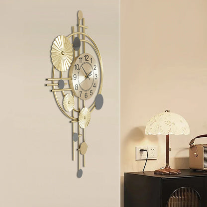 Wall Clock Modern Decorative Art Clock Silent Wall Clock Iron Wall Decoration Clock - Smoothy Home