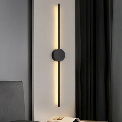 Wall Lamp Bedroom Wall Light Modern Long LED Light Black I-Shaped Living Room Corridor Interior Lighting Home Decor Lighting - Smoothy Home