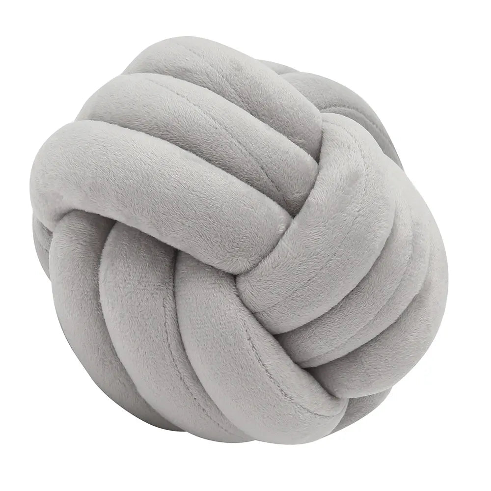Warm Nordic Style Round Pillow Cushion Velvet Knotted Cushion Solid Baby Rest Sleep Dolls Stuffed Kid Adult Bedroom Decor - Smoothy Home