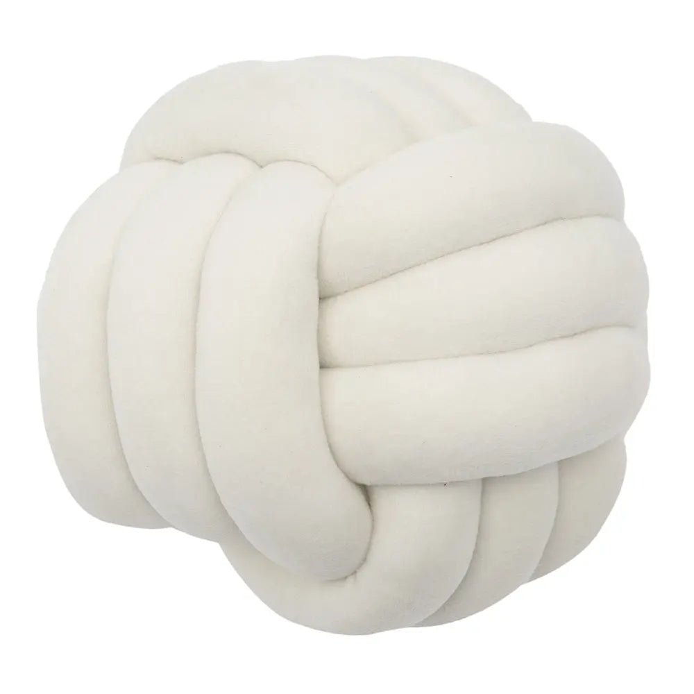 Warm Nordic Style Round Pillow Cushion Velvet Knotted Cushion Solid Baby Rest Sleep Dolls Stuffed Kid Adult Bedroom Decor - Smoothy Home