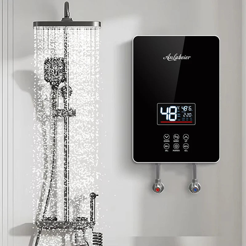 Water Heater With Shower Set 220V 6kw Water Heater Electric Water Heater Electric Smart Shower Control - Smoothy Home