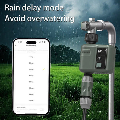 WIFI Smart Garden Watering Timer Automatic Sprinkle Water Timer Valve Outdoor Irrigation Watering System Tuya Alexa Google Home - Smoothy Home