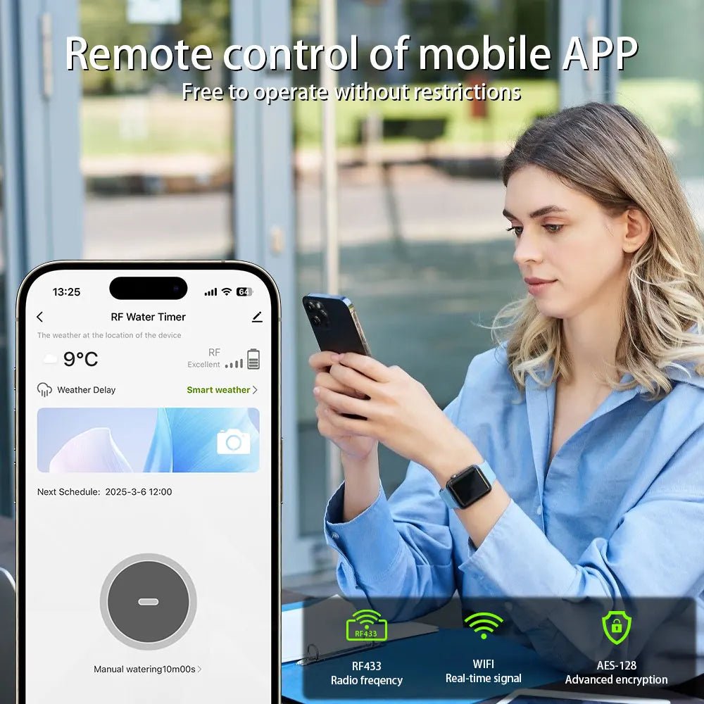 WIFI Smart Garden Watering Timer Automatic Sprinkle Water Timer Valve Outdoor Irrigation Watering System Tuya Alexa Google Home - Smoothy Home