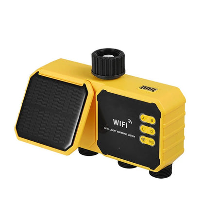 WiFi Solar Irrigation Timer 1/2/4 Outlets Smart Irrigation System Flower Watering Timing Controller for Garden Greenhouse - Smoothy Home