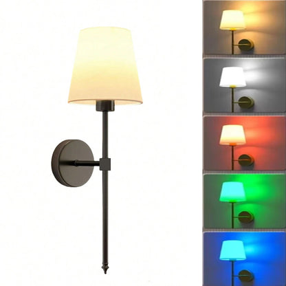 Wireless battery powered wall lamp rechargeable wall lamp dimmable detachable bulb remote control 10 color wireless wall lamp - Smoothy Home
