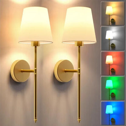 Wireless battery powered wall lamp rechargeable wall lamp dimmable detachable bulb remote control 10 color wireless wall lamp - Smoothy Home