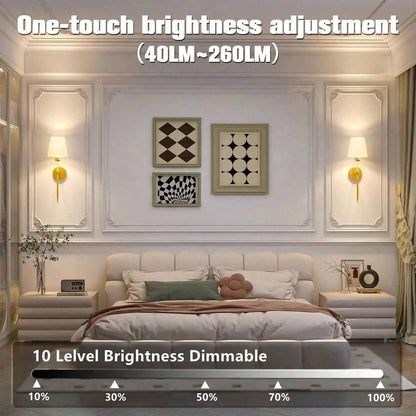 Wireless battery powered wall lamp rechargeable wall lamp dimmable detachable bulb remote control 10 color wireless wall lamp - Smoothy Home