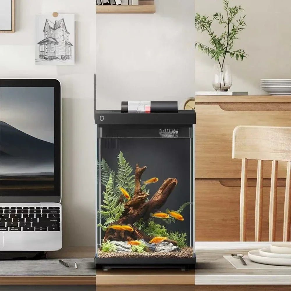 Xiaomi Mijia Smart Desktop Aquarium 10L Smart Fish Tank App Control Feeding Pro Filtration Mi Home Compatible No Assembly - Smoothy Home
