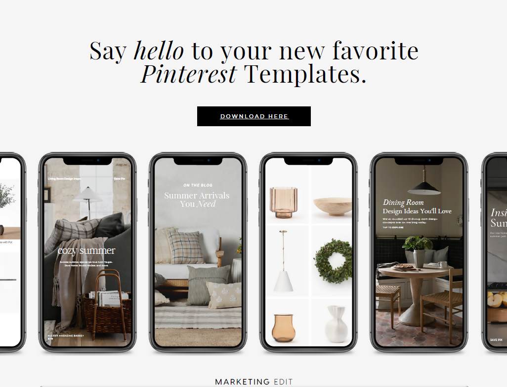 Home Decor & Interior Design Pins | Canva Editable Templates for Creators