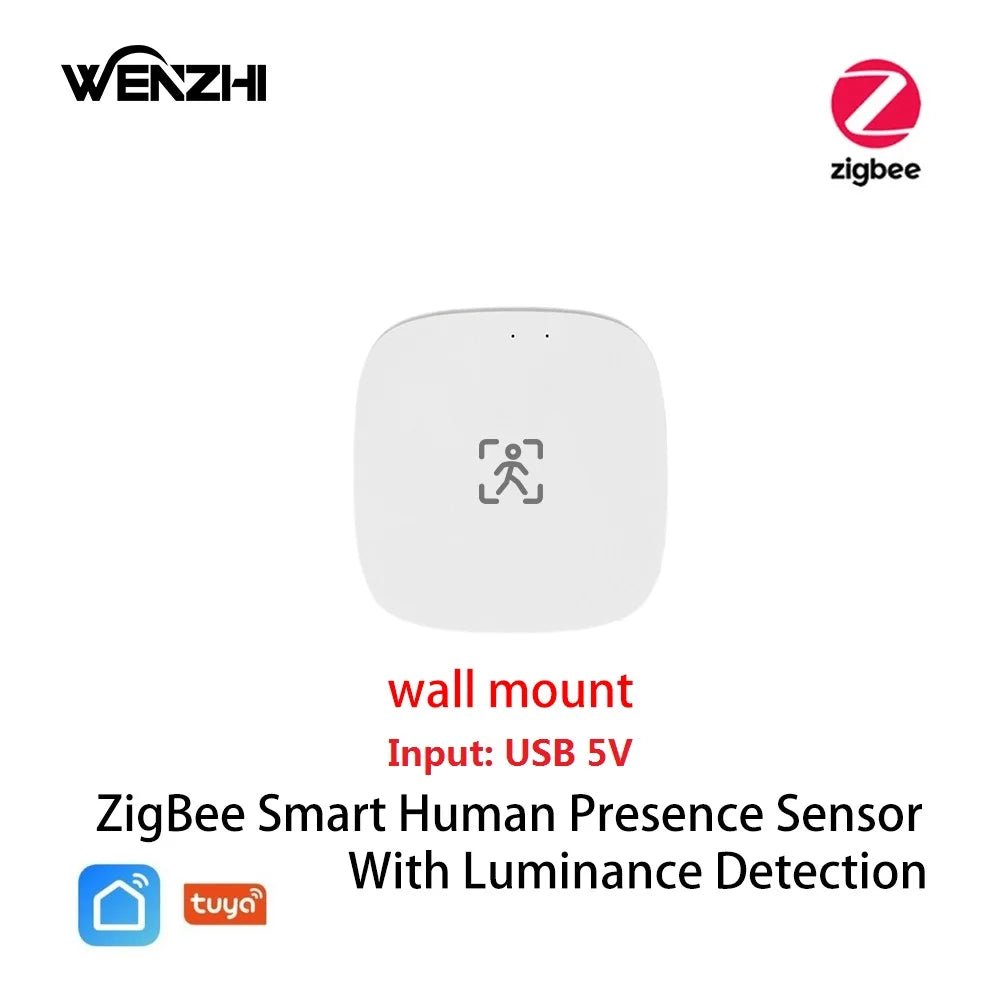 ZigBee Wifi MmWave Human Presence Motion Sensor With Luminance/Distance Detection 5/110/220V Tuya Smart Life Home Automation - Smoothy Home