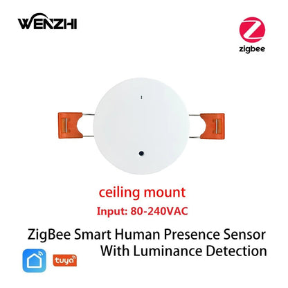 ZigBee Wifi MmWave Human Presence Motion Sensor With Luminance/Distance Detection 5/110/220V Tuya Smart Life Home Automation - Smoothy Home