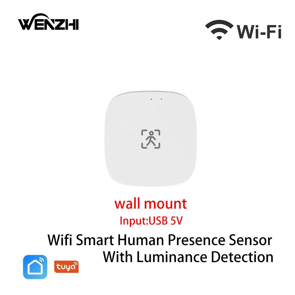 ZigBee Wifi MmWave Human Presence Motion Sensor With Luminance/Distance Detection 5/110/220V Tuya Smart Life Home Automation - Smoothy Home